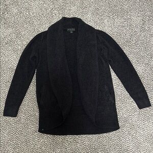 Barefoot Dreams Cozy Chic Lite Black Shawl Cardigan Medium